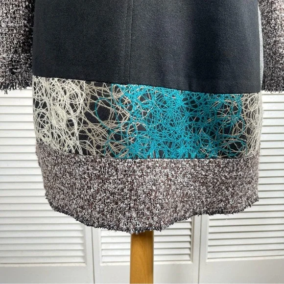 Dot Dot Couture Patchwork Knit Coat Jacket Size M NWOT - Picture 10 of 12